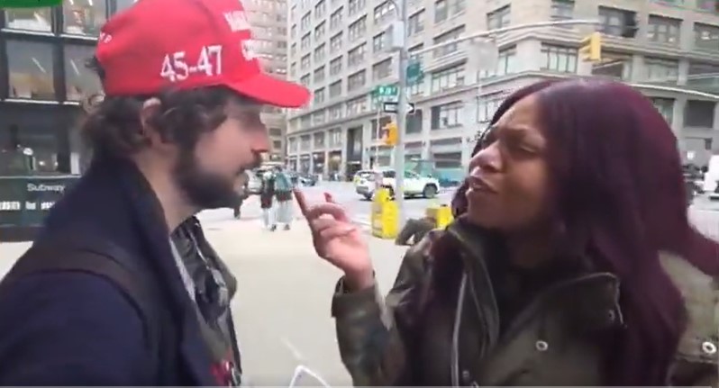 WATCH: Two Trump Supporters Arrested After Telling Black Woman To ‘Be My Slave’ & Trying To Set Her Boots On Fire