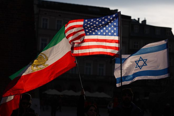 Demonstration In Support Of American-Israeli Intervention In Iran