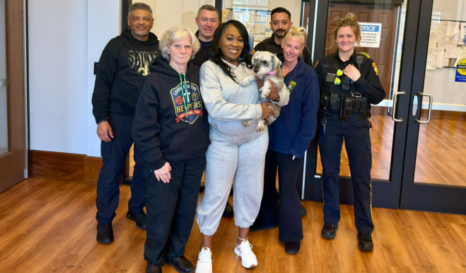 Clark Township Police Department reunites Koko with her owner Gloria Greer