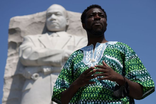 Activists Join Freedom Friday March At MLK Memorial In Washington, DC