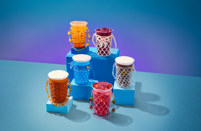 Beaded Drink Carriers, McDonald's, Susan Alexandra 