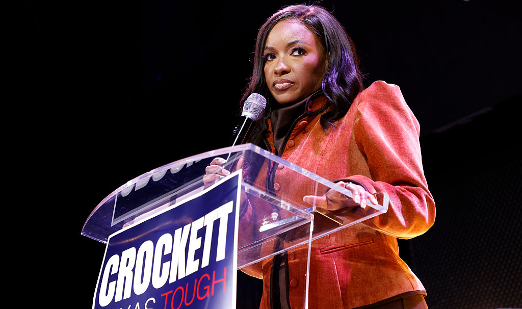 Democrat Jasmine Crockett Holds Her Senate Primary Election Night Party