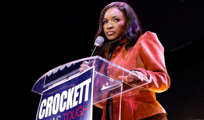 Democrat Jasmine Crockett Holds Her Senate Primary Election Night Party