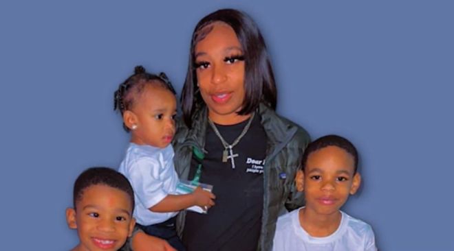 Justina Wallace and kids