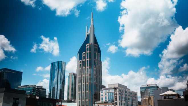 Nashville Skyline View of AT&T Building and Modern Architecture